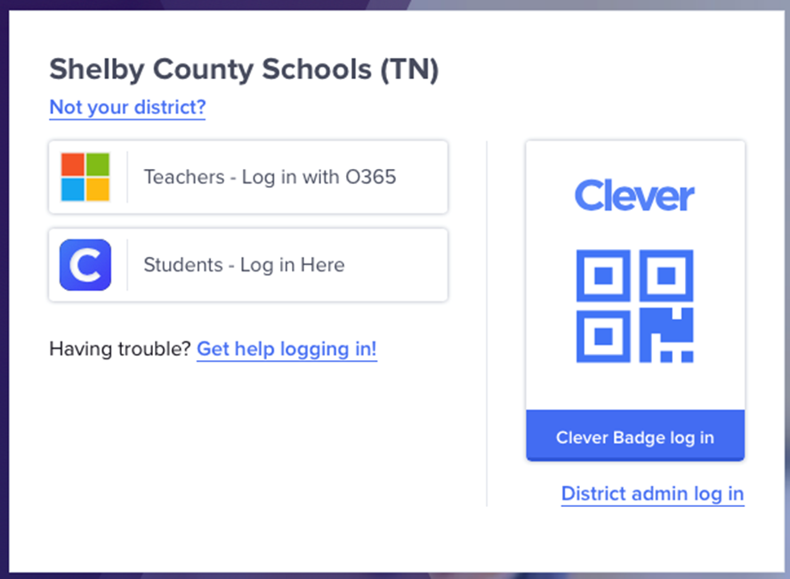 Step 1 Student Clever Account Login